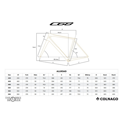 Colnago C68 Titanium Disc Road (Kleur HTBK) - Frameset