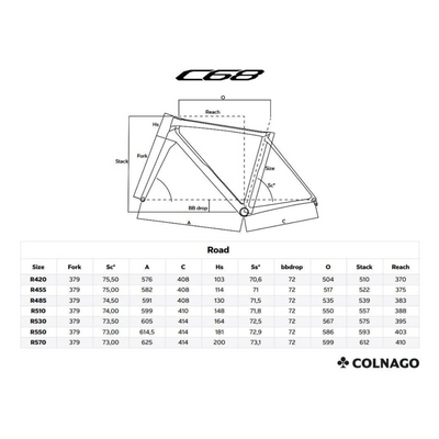 Colnago C68 Road 2024 Disc (Kleur HRRG) - Complete bouw