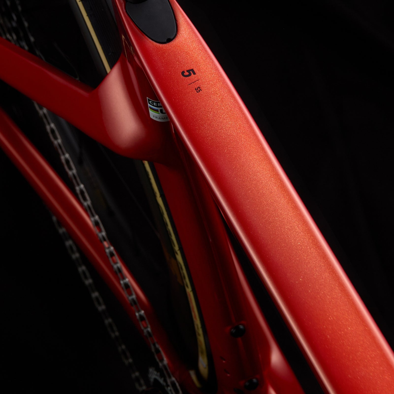 Cervélo S5 frameset (Kleur Carnelian / rood)