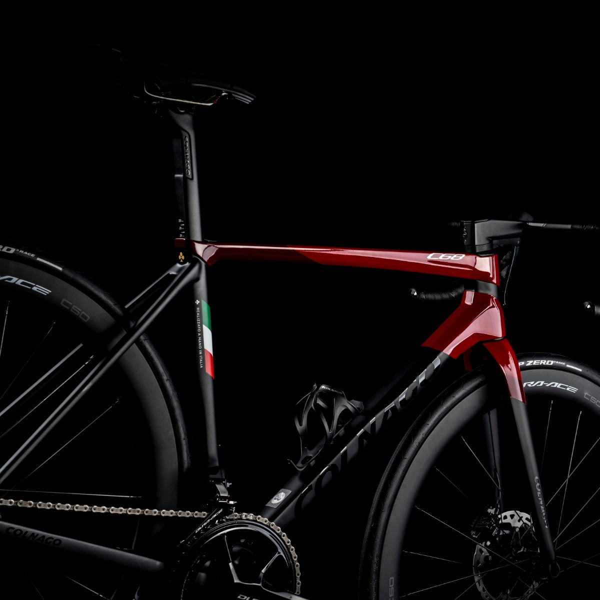 Colnago C68 Road 2024 Disc (Farbe HRRD) – Komplettaufbau