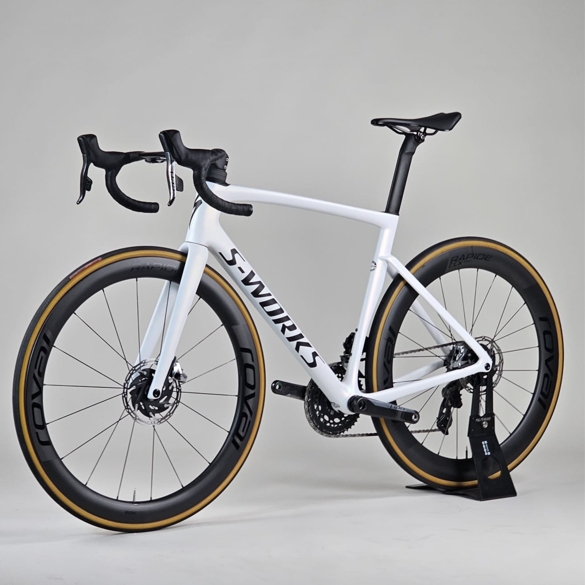 パーツ S-WORKS Tarmac sl7 52size Specialized TARMAC SL7 SPORT DUNEWHT/PRL - plento dviratis