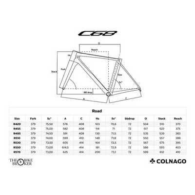 Colnago C68 Disc Road (Kleur HRRG) - Frameset