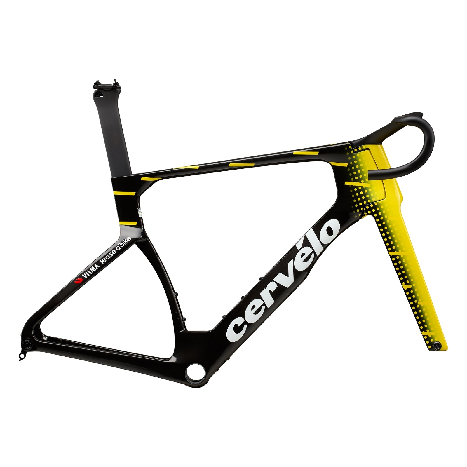 Cervélo S5 frameset (Kleur Zwartgeel / Team Visma)