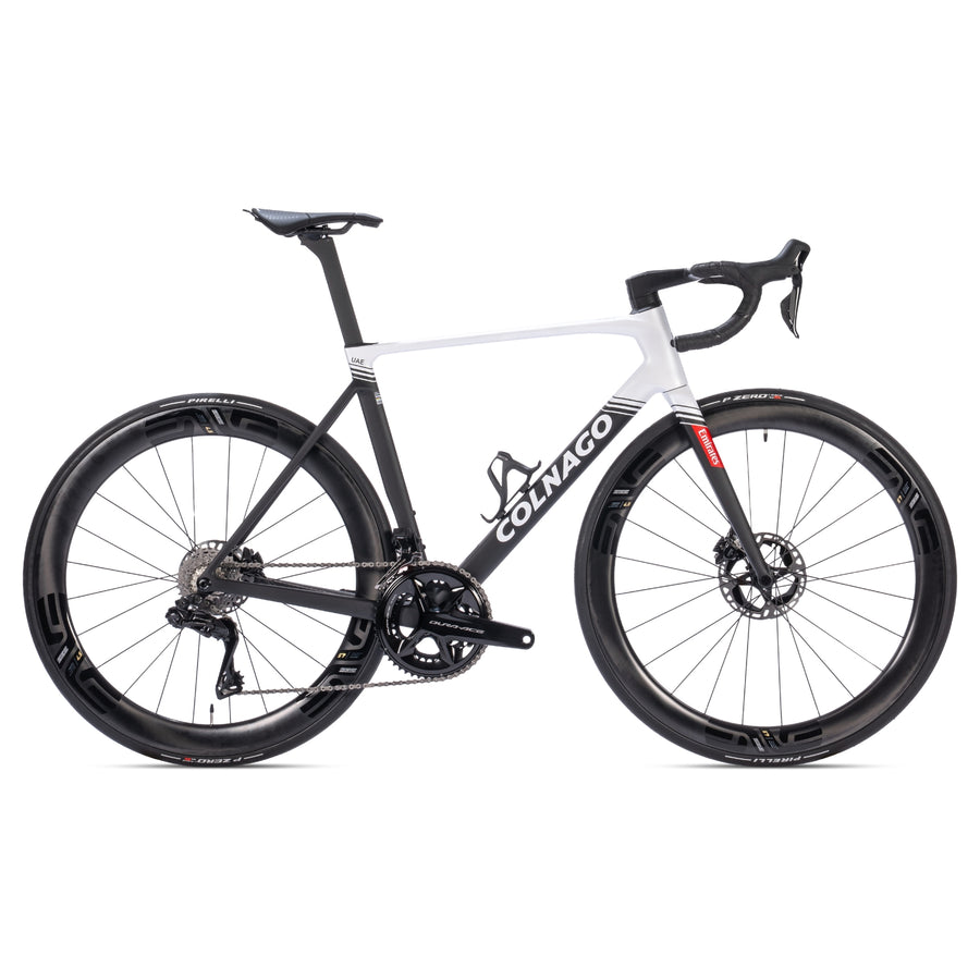 Colnago V5Rs (Farbe SDM5 weiß/schwarz/rot) – Komplettaufbau